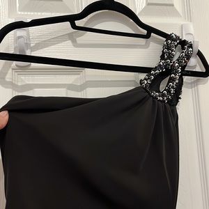 Black Gown - one shoulder